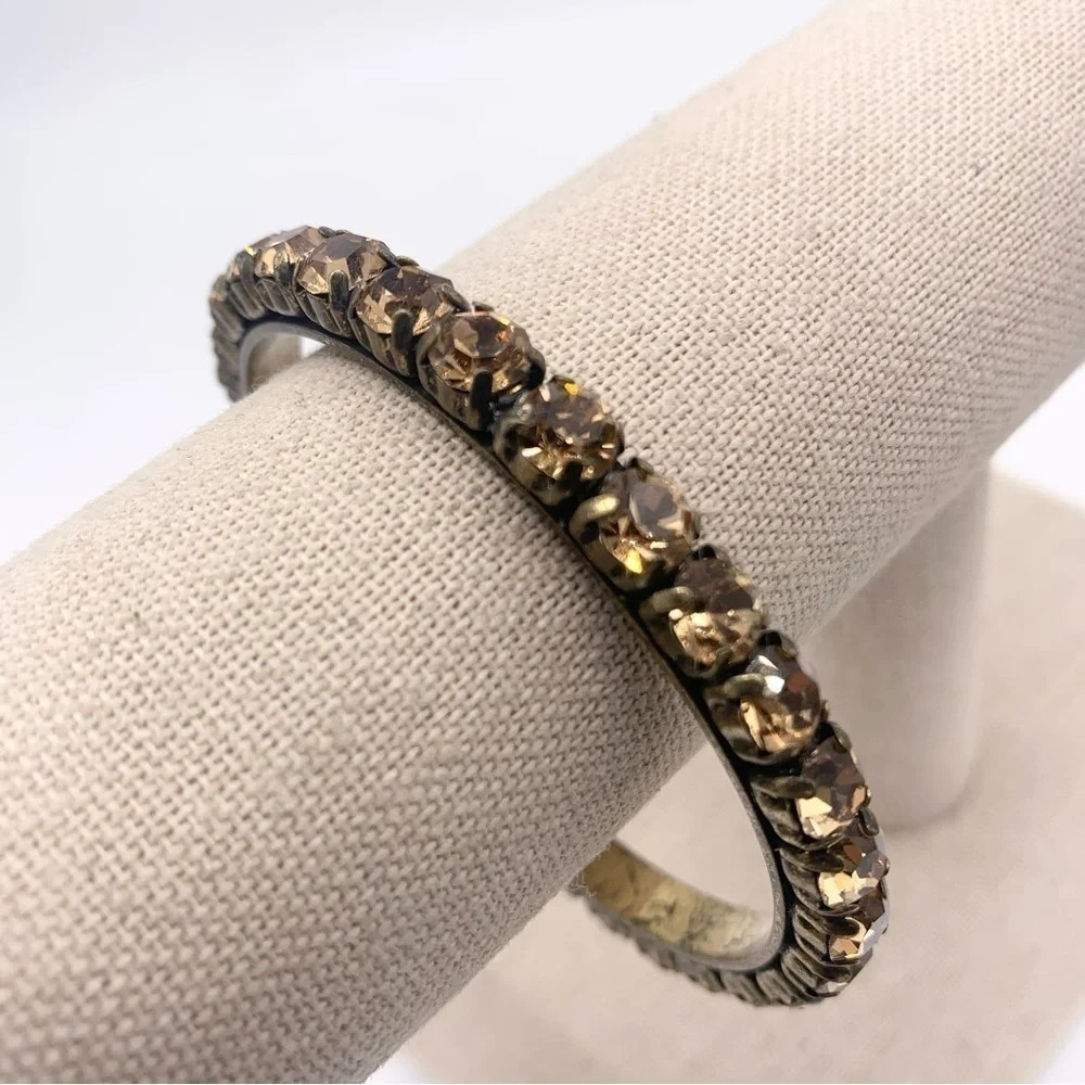 J. Crew Peach/Topaz Crystal Cuff Bracelet